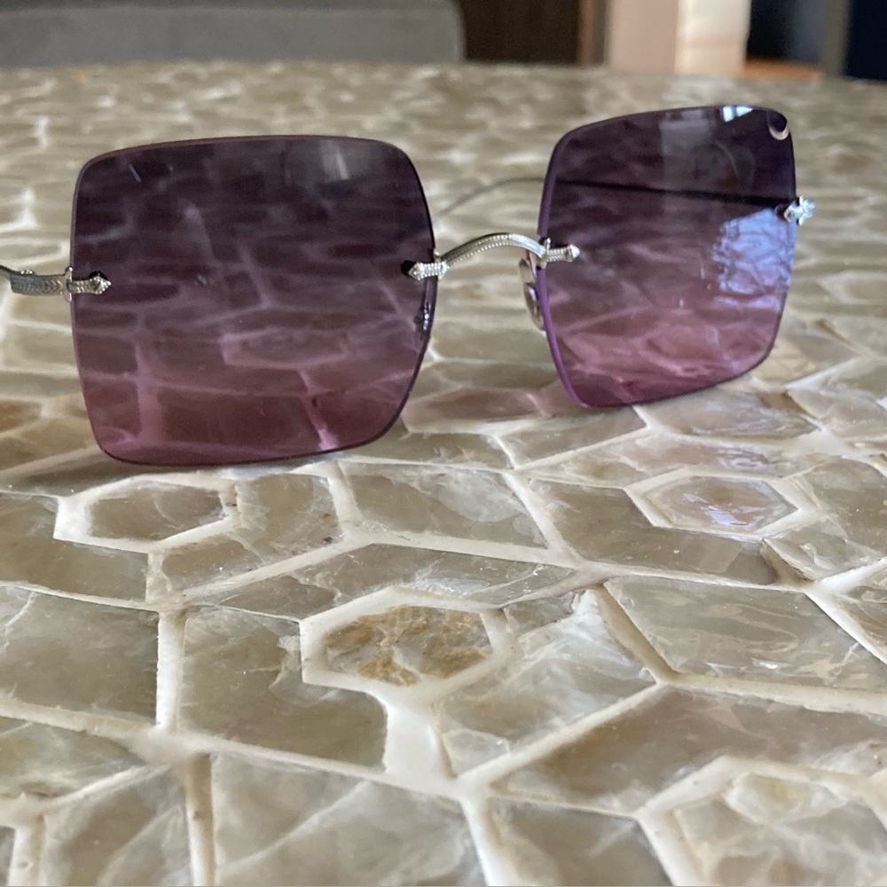 Oliver Peoples UV-Protected Square Rimless Sunglasses (0OV1268S) - Picture 7 of 11